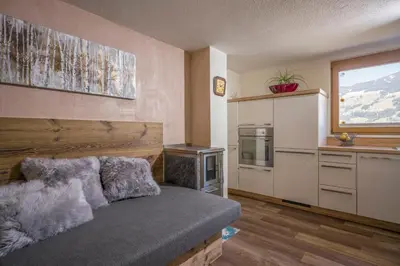 Küche/Küchenzeile in der Unterkunft Apartments Gondelspaß