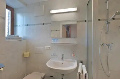 Ein Badezimmer in der Unterkunft Bio Angererhof