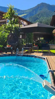 Ein allgemeiner Bergblick oder ein Berglick von der Ferienwohnung aus