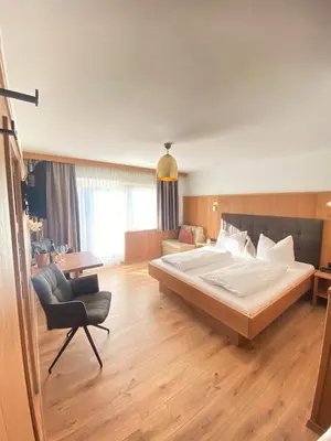 Ein Bett oder Betten in einem Zimmer der Unterkunft Hotel Andreas
