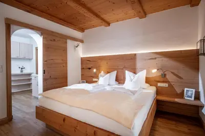 Ein Bett oder Betten in einem Zimmer der Unterkunft Haus Margreth