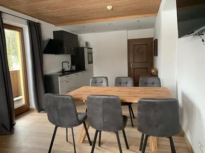 Küche/Küchenzeile in der Unterkunft Appartementhaus Seehof