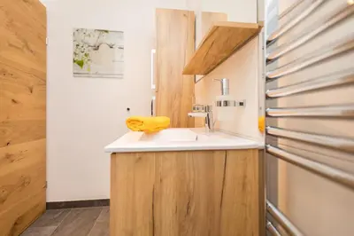 Küche/Küchenzeile in der Unterkunft Ferienwohnung Aichner