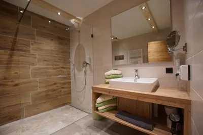 Ein Badezimmer in der Unterkunft Gasthaus Goglhof