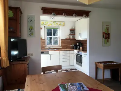 Küche/Küchenzeile in der Unterkunft Ferienwohnung Gassoid