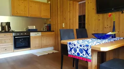 Küche/Küchenzeile in der Unterkunft Landhaus Almdorf
