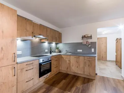 Küche/Küchenzeile in der Unterkunft Appartement Holaus