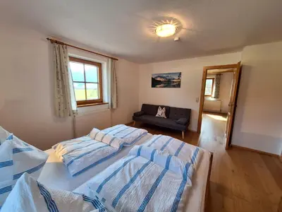 Ein Bett oder Betten in einem Zimmer der Unterkunft BIO- Bauernhof Obermaurach