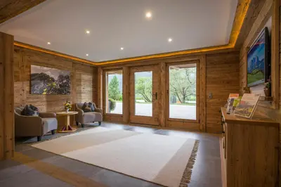Ein Sitzbereich in der Unterkunft Ferienhaus Elisabeth