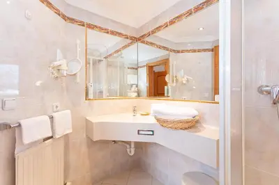 Ein Badezimmer in der Unterkunft Unser Berghof