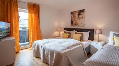 Ein Bett oder Betten in einem Zimmer der Unterkunft Chalet Schott