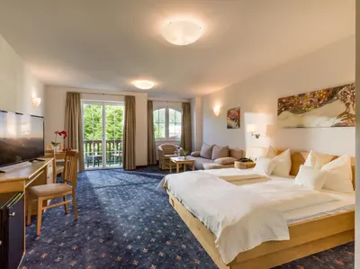 Ein Bett oder Betten in einem Zimmer der Unterkunft Landhaus Margarethe