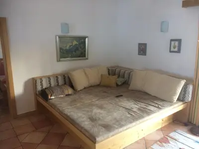 Ein Bett oder Betten in einem Zimmer der Unterkunft Chalet in Niederndorf near Kufstein with balcony