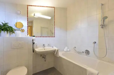 Ein Badezimmer in der Unterkunft Appartements Barbara