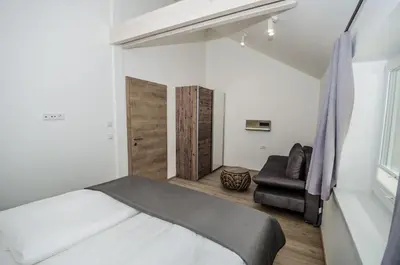 Ein Bett oder Betten in einem Zimmer der Unterkunft Appart-Pension Schnöll