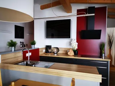 Küche/Küchenzeile in der Unterkunft Appartement Hofer