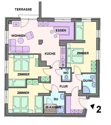 Grundriss der Unterkunft Apartments Fiechtl