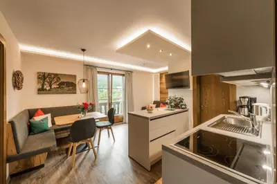 Küche/Küchenzeile in der Unterkunft Appartements Oswald