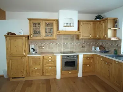Küche/Küchenzeile in der Unterkunft Chalet Der Tyroler Adler im Zentrum vom Wilden Kaiser