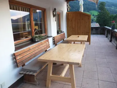 Ein allgemeiner Bergblick oder ein Berglick von der Ferienwohnung aus