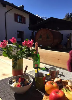 Getränke in der Unterkunft Chalet Karin