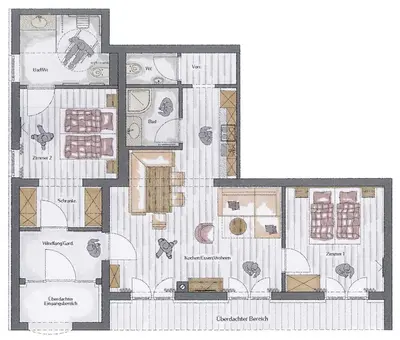 Grundriss der Unterkunft Appartements Erwin Hüttl III
