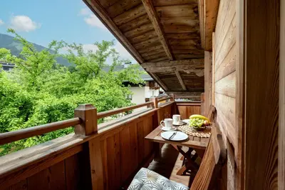 Ein Balkon oder eine Terrasse in der Unterkunft Rainerkrämer