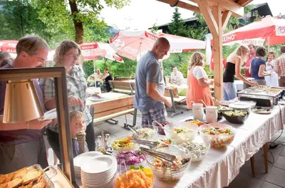 Essen im Gasthaus oder in der Nähe