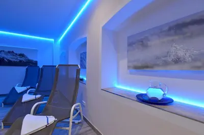 Ein Sitzbereich in der Unterkunft Apparthotel Tom Sojer