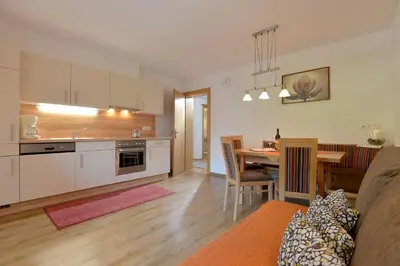 Küche/Küchenzeile in der Unterkunft Appartement Ahornblick