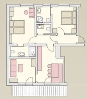 Grundriss der Unterkunft Apartmenthaus Berndlalm