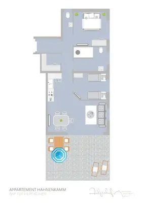 Grundriss der Unterkunft Panorama Appartements Filzerhof
