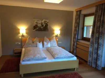 Ein Bett oder Betten in einem Zimmer der Unterkunft Ferienhaus Pfister