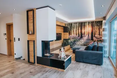 Ein Sitzbereich in der Unterkunft Apartklusiv Kaltenbach