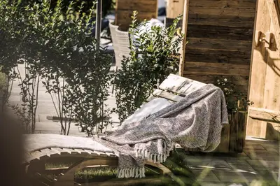 Ein Garten an der Unterkunft Zillertaler Hofchalets