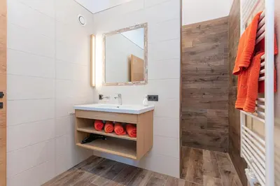 Ein Badezimmer in der Unterkunft Biobauernhof Mittermoos