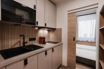 Küche/Küchenzeile in der Unterkunft Appartement Sport Steger