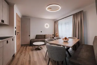 Ein Sitzbereich in der Unterkunft Appartement Sport Steger