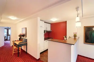 Küche/Küchenzeile in der Unterkunft Apartments Nindl