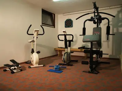 Das Fitnesscenter und/oder die Fitnesseinrichtungen in der Unterkunft Frühstückspension Tannenhof