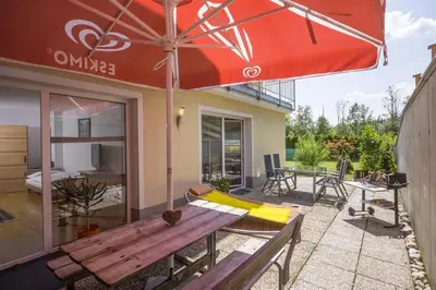 Das Gebäude in dem sich die Ferienwohnung befindet