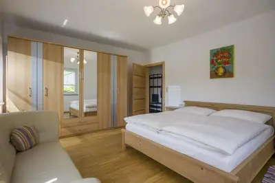 Ein Bett oder Betten in einem Zimmer der Unterkunft Ferienwohnung Karakas