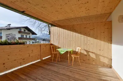 Ein Balkon oder eine Terrasse in der Unterkunft Pension Hüttwirt