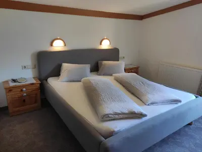 Ein Bett oder Betten in einem Zimmer der Unterkunft Ferienhaus Am Steindl 