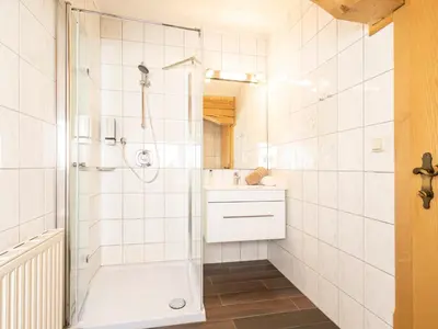 Ein Badezimmer in der Unterkunft Gästehaus Gratlspitz
