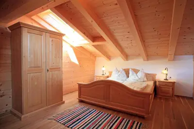 Ein Bett oder Betten in einem Zimmer der Unterkunft Bauernhof Glanzern