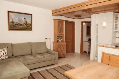 Küche/Küchenzeile in der Unterkunft Jagahäusel Appartement Gitti