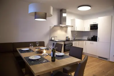 Küche/Küchenzeile in der Unterkunft Kitzbuheler Alpen Residenz Top2 Hollersbach