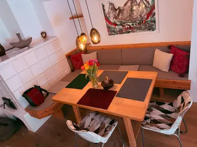Ein Sitzbereich in der Unterkunft Apartment Kitzkamm by Apartment Managers