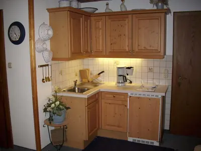 Küche/Küchenzeile in der Unterkunft Haus am Achengrund